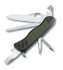 Nóż scyzoryk Victorinox 0.8461.MWCH - Blokowane ząbkowane ostrze, 10 funkcji, z otwieraczem do puszek - Do outdooru - 111 mm - Zielono-czarny